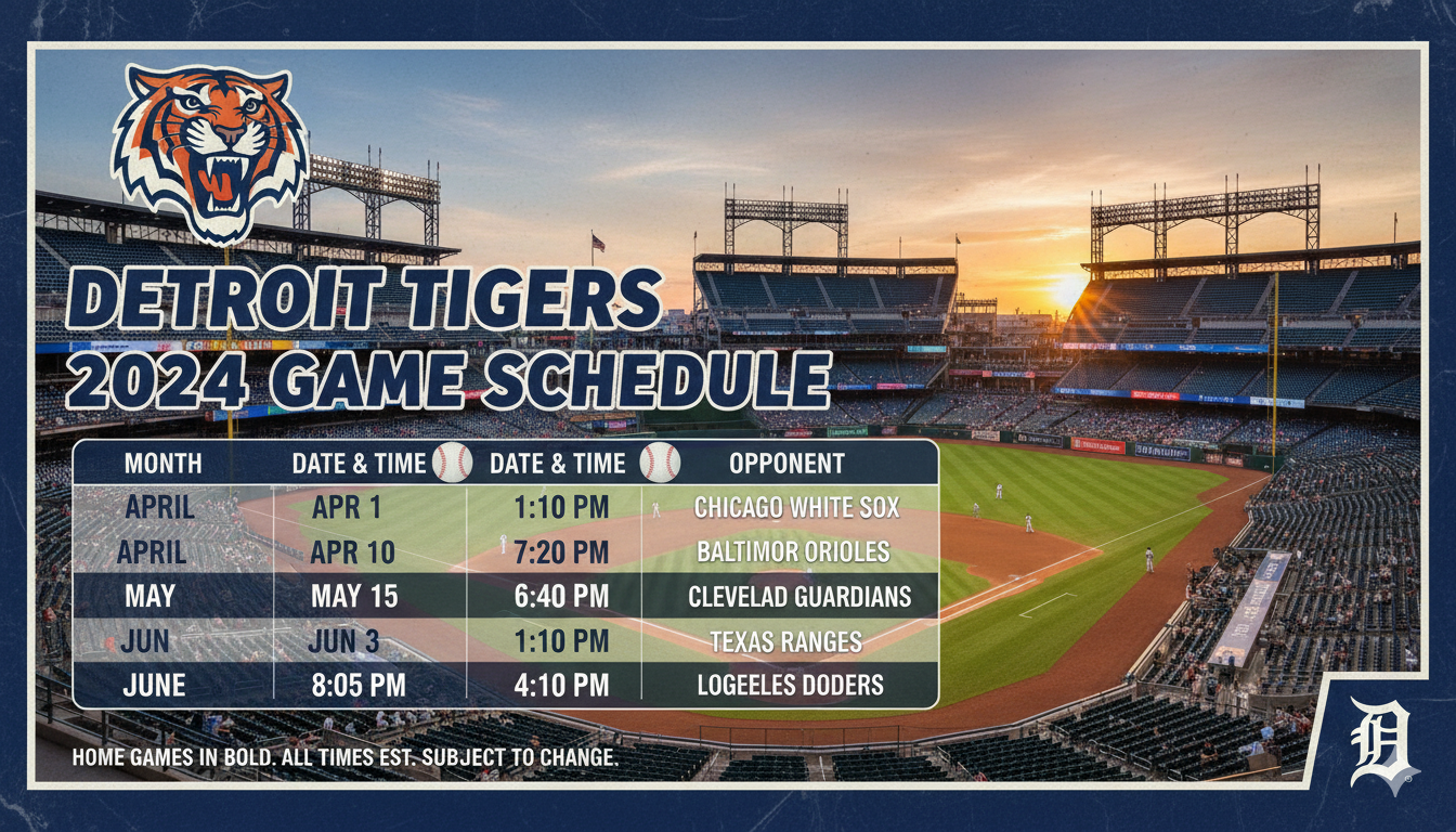 Detroit Tigers Schedule 2026: Games, Key Players & More