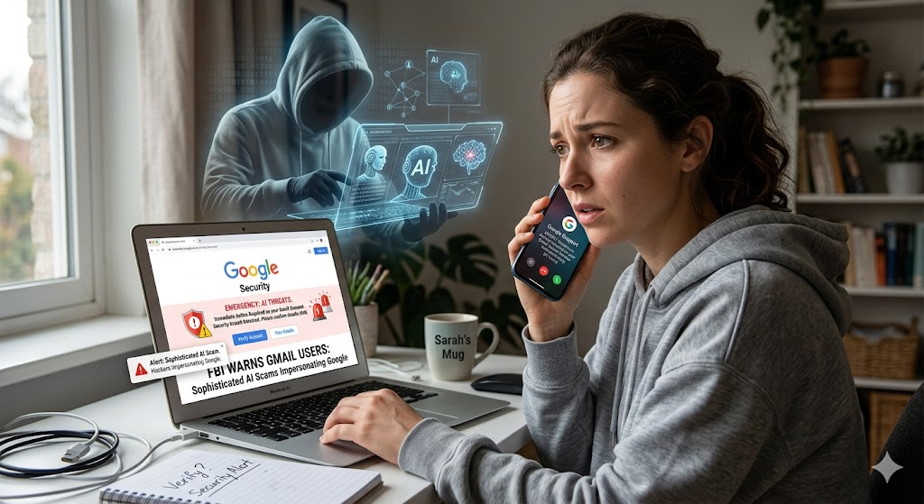 FBI Warns Gmail Users of Sophisticated AI-Driven Scams Impersonating Google